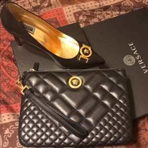 Versace Pumps And Clutch